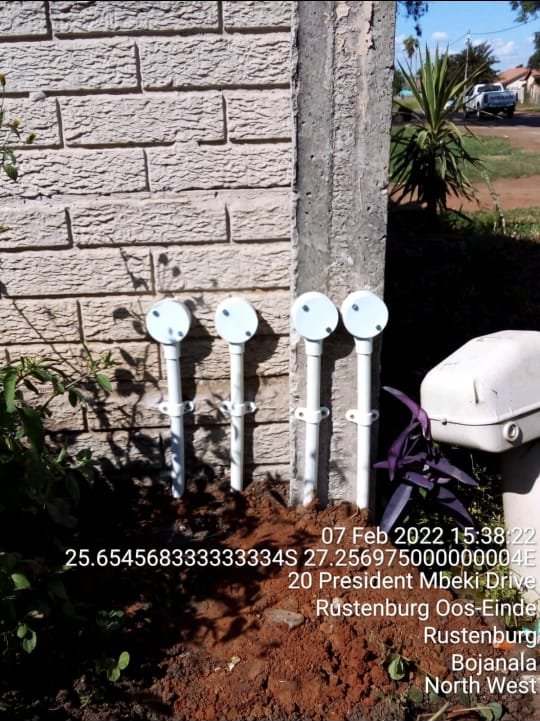 Fibre duct sleeves installed at a customer premises